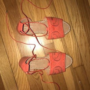 Lace Up Espadrille Sandals
